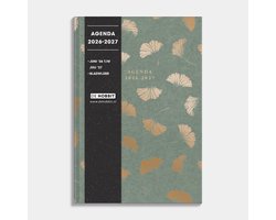 Hobbit - Schoolagenda 2026-2027 - 1 week op 2 pagina's - Harde Kaft - ±A5 (14 x 20,5 cm) - Ginkgo — cadeau in Eten & Drinken