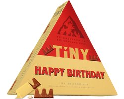 Toblerone Tiny "Happy Birthday" 224g - Individueel verpakte melkchocolade met nougat, amandel en honing - Deluxe geschenkdoos - Verjaardagscadeau — cadeau in Eten & Drinken