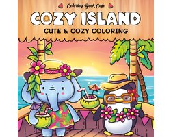 Coloring book cafe - Cozy island — cadeau in Boeken