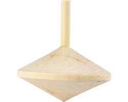 Creotime Houten Tol Lichtbruin 5,5 X 5 Cm — cadeau in Spellen & Speelgoed