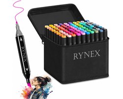 Rynex Twinmarkers 80 stuks - Dubbelzijdige Alcohol Markers — cadeau in Hobby