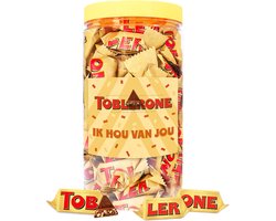 Toblerone Tiny chocolade "Ik Hou Van Jou" - melkchocolade met nougat, amandel en honing - 500g — cadeau in VALENTIJNSDAG 🌹