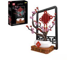 Mould King 10014 Geluks Pruim Bloesem plantje in vaas bouwset | Botanical flowers collection modelbouw | Kunstbloemen speelgoed bouwpakketten voor volwassenen & kinderen | DIY bloemen planten geschikt voor Lego | Bouwdoos met 1078 bouwstenen — cadeau in Wonen & Interieur