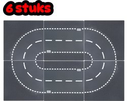 Skibby wegplaten set geschikt voor LEGO - city stenen 32 x 32 noppen - bouwplaten set - wegplaat - weg - classic bouwstenen - plaat groot - grondplaat - vaderdag cadeau - city wegplaten 60304 - 6 stuks — cadeau in Spellen & Speelgoed