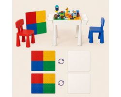 Duplo Tafel & Lego Tafel - Speeltafel - Voor - Kinderen - Jongens - Activiteiten - Tafel - Kleuter - Bouwplaat - Grondplaat - Plaat — cadeau in Spellen & Speelgoed