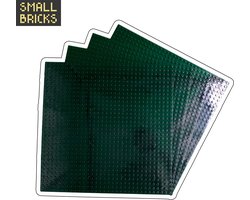 Set van 4 bouwplaten / grondplaten 32x32 noppen, 25cm x 25cm | Keuze uit 15 kleuren | Zwart | Geschikt voor LEGO | SmallBricks — cadeau in Spellen & Speelgoed
