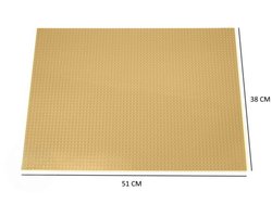 Uniblocks Classic XL groot bouwplaat Zand - 51 x 38 cm | City | combineer met Lego bouwplaten | grondplaten 48x64 noppen | wegen | wegplaat | stad | Geschikt voor LEGO bouwplaten bouwplaat wegplaat — cadeau in Spellen & Speelgoed