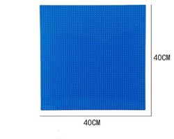 Uniblocks Classic grote bouwplaat Blauw - 40 x 40 cm | City | combineer met Lego bouwplaten | grondplaten 50x50 noppen | wegen | wegplaat | stad | Geschikt voor LEGO bouwplaten bouwplaat wegplaat — cadeau in Spellen & Speelgoed