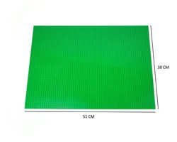 Uniblocks Classic XL bouwplaat Groen - 51 x 38 cm | City | combineer met Lego bouwplaten | grondplaten 48x64 noppen | wegen | wegplaat | stad | Geschikt voor LEGO bouwplaten bouwplaat wegplaat — cadeau in Spellen & Speelgoed