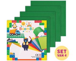 Bouwplaat donkergroen - geschikt voor LEGO - set van 4 bouwplaten — cadeau in Spellen & Speelgoed
