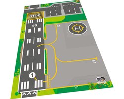BrickDoo's BrickMaps 32435001 Small Airport - Wegplaat speelmat geschikt voor LEGO Vliegtuig - Formaat gelijk aan 3x5 bouwplaat — cadeau in Spellen & Speelgoed
