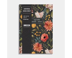 Hobbit - Schoolagenda 2026-2027 - 1 week op 2 pagina's - Harde Kaft - A5 (14 x 20,5 cm) - Vintage Bloemen — cadeau in Eten & Drinken
