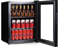 PRIMO PR179BC Drankkoelkast - Minibar - Mini Koelkast - Glazen deur - Vrijstaand - 60L - D - Zwart — cadeau in Cadeau-ideeën