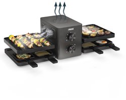 Princess 162660 Raclette Purify - 8 personen - Met ingebouwde afzuiging - 1500 W - regelbare thermostaat - 2 meter snoer - vaatwasmachinebestendig — cadeau in Kookcadeaus