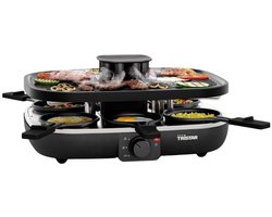 Tristar Gourmetset - RA-2760 Clean Air - Ingebouwde afzuiging - 1100W - Bakplaat 6 personen - Zwart — cadeau in Kookcadeaus