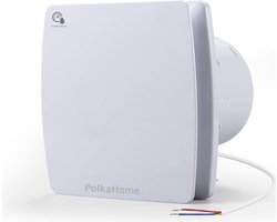 PolkaHome® Badkamer ventilator 100mm – Vochtsensor & Instelbare Nalooptimer – Terugslagklep – Afzuiging badkamer - badkamerventilator — cadeau in Cadeau-ideeën