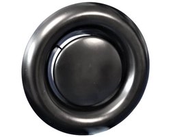 Whisper ventilatieventiel afvoer Ø 125 mm met klemveren - zwart staal - afzuiging lucht — cadeau in Cadeau-ideeën