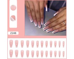 De 2 Lalas - Kunstnagels - nep nagels - plak nagels - diamandjes - steentjes - press on nails - 24 stuks - secondenlijm + nagelpatches - vijl - bokkepootje - alcoholdoekje — cadeau in Verzorging