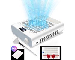 CACCIO®Nagelstofafzuiger - Afstofzuiger - Nail Dust Collector met extra filter/Filterpapier/Kwast - Stofzuiger Voor Nail Salon -Nagels Acrylnagels - Nepnagels - Gelnagels - Tafelafzuiging - Manicure/Pedicure Handen en Voeten — cadeau in Cadeau-ideeën