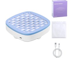 Nagelstofzuiger-Nail Dust Collector-Nagelreiniger - Draagbare stofzuiger voor het reinigen van nagels - Draagbare nagelreinigingstool voor beginners - Nagelvijl niet inbegrepen - blauw - 14x14x4,5cm — cadeau in Cadeau-ideeën