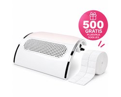 AUM® Nagelstofafzuiger Professioneel – Nail Dust Collector met 3 Motoren – Krachtige Stofafzuiging voor Gelnagels & Acrylnagels – Manicure Tafelafzuiging – 2 Herbruikbare Stofzakken + 500 Pluisvrije Doekjes — cadeau in Cadeau-ideeën