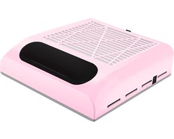 Nagelstofafzuiger - Afstofzuiger - 80 Watt Nail Dust Collector - Stofzuiger Voor Nail Salon - Nagels - Acrylnagels - Nepnagels - Gelnagels - Elektrische nagelstofzuiger - Tafelafzuiging - Roze kleur met filter - Manicure/Pedicure Handen en Voeten — cadeau in Cadeau-ideeën