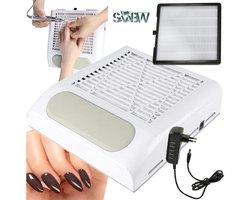 Zakloze manicurecassette nagelstofafscheider – elektrische nagelstofabsorber – 80W krachtige ventilator met HEPA-filter - 68435 — cadeau in Verzorging