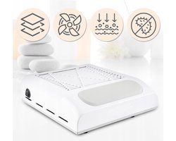 Ilso nagelafzuiger wit - zonder zak - nagel stofzuiger - 80W - pedicure - manicure - sterke afzuiging — cadeau in Verzorging