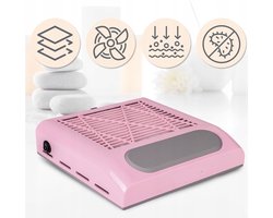 Ilso nagelafzuiger roze - zonder zak - nagel stofzuiger - 80W - pedicure - manicure - sterke afzuiging — cadeau in Verzorging