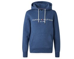 Tommy Hilfiger - Heren Hoodies Logo Hoodie - Blauw - Maat S — cadeau in Mode & Accessoires