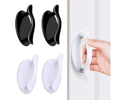 4 stuks - Zelfklevende Handgrepen - Handgreep - Handvat - 4.8*9.5 cm - wit+zwart - voor kast - lade - keuken - badkamer kast - thuis - kantoor - meubilair - hardware - Meubelgreep — cadeau in Cadeau-ideeën
