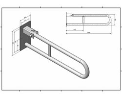 Wandsteun Handvat - Steunbeugel Toilet - Veiligheid Thuis - Inklapbaar Ontwerp - 80 cm - Wit — cadeau in Cadeau-ideeën