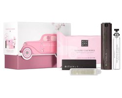 Rituals - Geschenkset - Auto Parfum - 4 Producten - 2x Auto Luchtverfrisser Refills 3 g + 1x Autoparfum Spray 14 ml + 1x Houder voor Autoparfum Spray + 20x Auto Reiningingsdoekjes - Vrouwen - Geschenkdoos - Cadeaudoos - Giftset Vrouw - Sakura — cadeau in Verzorging
