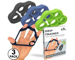 Boncy® Premium Handtrainer Set - 3-Pack - Grip trainer Onderarm , Hand & Pols - Handknijper Fitness Gripper - Handtrainers Vingertrainer Gripster voor Forearm — cadeau in Sport & Outdoor