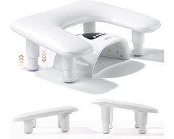 Nagel Arm Steun - Zwart - Verstelbare Hoogte - Ergonomische PU-lederen Steun voor Nageltechnici — cadeau in Hobby