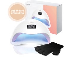 Moods Gellac - Professionele Nagellamp- UV Lamp Gelnagels - Gellak Lamp - Nageldroger - Bedienbaar met Knoppen - Krachtige LED Lamp - Wit — cadeau in Verzorging