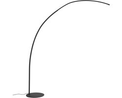 QAZQA arlow - Moderne Dimbare LED Booglamp | Vloerlamp | Staande Lamp met Dimmer - 1 lichts - H 183 cm - Zwart - Woonkamer — cadeau in Wonen & Interieur