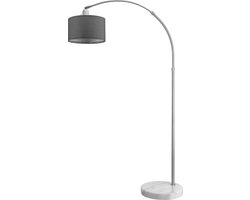 Monzana Booglamp - Incl. Kap Marmeren Voet - 150-175 cm - Grijs — cadeau in Wonen & Interieur