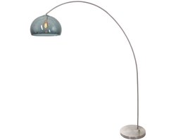 Booglamp Solva 3920ST - Modern design met smoke kleurige kunststof bol - Mexlite - Hoogte 185 cm, reikwijdte 165 cm, kantelbaar, metaal en kunststofmateriaal — cadeau in Wonen & Interieur