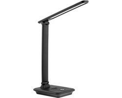 Maclean LED - Bureaulamp 9W - Dimbaar - 3 lichtkleuren (3000K / 4500K / 6500K) - Flexibele Arm - Touchbediening - Zwart — cadeau in Wonen & Interieur