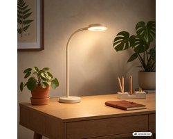BRILONER Megg – Bureaulamp led – tafellamp met warm wit licht – dimbaar tafellampje met touchbediening – thuiskantoor – h.: 40cm – beige — cadeau in Wonen & Interieur
