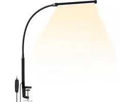 Vicon Bureaulamp LED Dimbaar - 3 Kleuren licht - Met Klem - Klemlamp - Leeslamp - Tafellamp - Bedlamp - Hobbylamp — cadeau in Wonen & Interieur