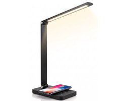 Stane Bureaulamp LED Dimbaar - 5 Lichtkleuren (2700K-6000K) - Touchbediening - Tafellamp - Leeslamp - Bedlamp - incl USB-C Kabel Zwart — cadeau in Wonen & Interieur
