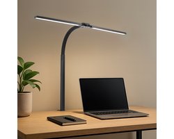 Goliving Bureaulamp met Klem XL - 78 CM - LED Dimbaar met Afstandsbediening - Klemlamp - Tafellamp - Leeslamp - Flexibel - Ledlamp - Touch Bediening - Softclose - Zwart — cadeau in Wonen & Interieur