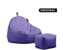 Casacomfy Pear Original - Zitzak met Voetenbankje - Kind & Volwassenen - Binnen & Buiten - Paars — cadeau in Wonen & Interieur
