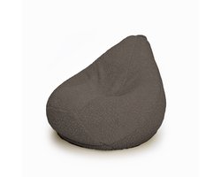 Drop & Sit - compacte zitzak - sfeervolle teddy - bruin - extra comfortabel en zacht 180 liter met uitneembare binnenzak — cadeau in Wonen & Interieur