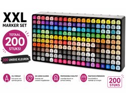 DécoTime Alcohol markerstwinmarkers XXL-set - 200 stuks — cadeau in Hobby