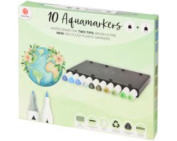 DécoTime Aquamarkers 10 stuks - Stiften met inkt op waterbasis — cadeau in Hobby