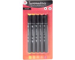DécoTime alcoholmarkers 5 stuks - Sunset - Twinmarker — cadeau in Hobby