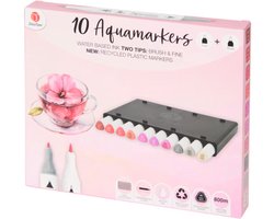 DécoTime Aquamarkers 10 stuks - Stiften met inkt op waterbasis — cadeau in Hobby